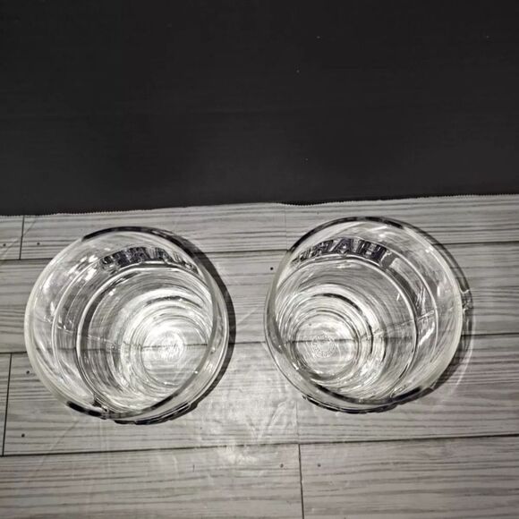 Vintage Harp Beer Glass Cup Logo Embossed in Raised Blue Letters Mancave - Picture 2 of 7